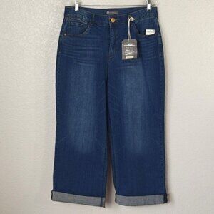 Democracy Size 16 High rise Wide leg Jeans Dark Wash